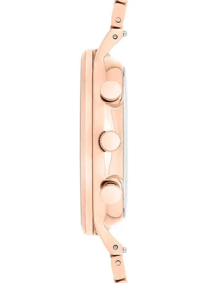 Chronograaf roségoudkleurig/wit