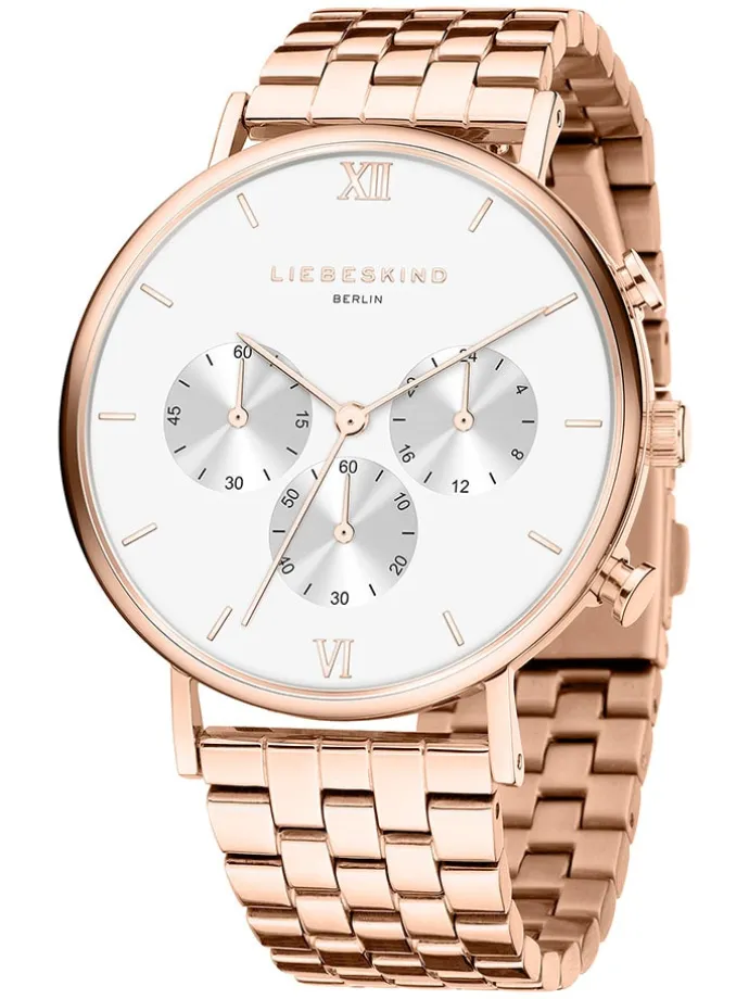 Chronograaf roségoudkleurig/wit