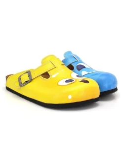 Clogs geel/blauw