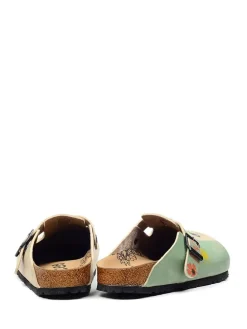 Clogs mintgroen/beige/meerkleurig