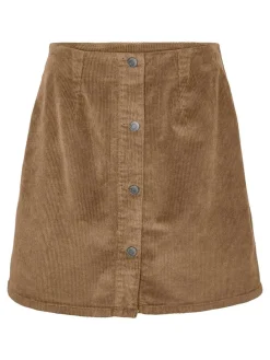 Corduroy rok beige