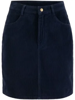 Corduroy rok donkerblauw