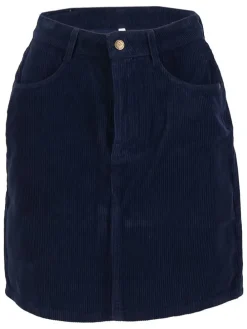 Corduroy rok donkerblauw