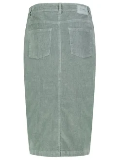 Corduroyrok mintgroen
