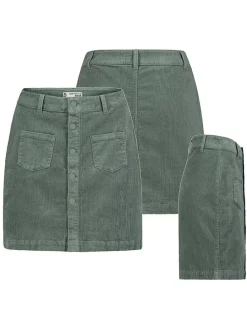 Corduroyrok mintgroen