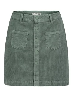 Corduroyrok mintgroen