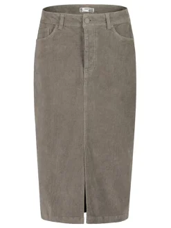 Corduroyrok taupe