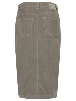 Corduroyrok taupe