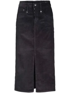 Corduroy rok zwart