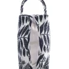 Cosmeticatas wit/donkerblauw - (B)22 x (H)10 x (D)10 cm