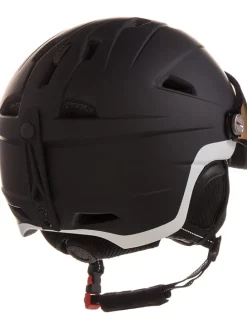Dames-ski-/snowboardhelm zwart/bruin/meerkleurig
