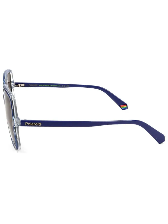 Dameszonnebril donkerblauw/bruin