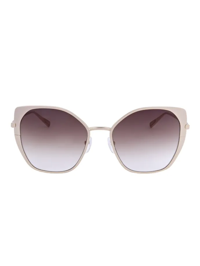 Dameszonnebril goudkleurig-beige/bruin