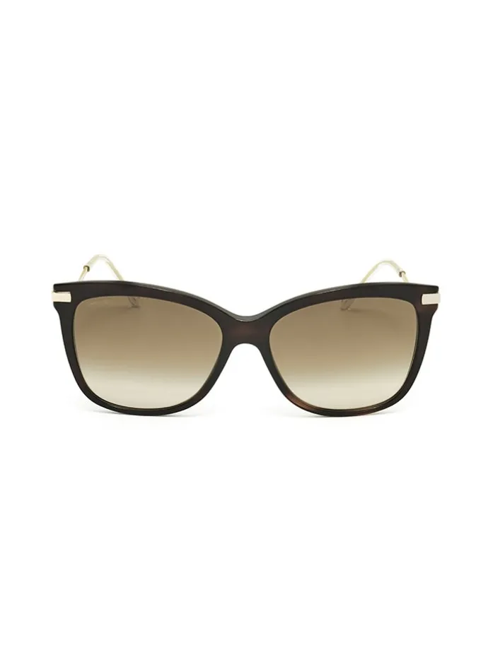 Dameszonnebril goudkleurig-bruin/beige
