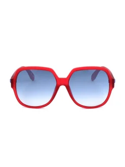 Dameszonnebril rood/lichtblauw