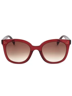 Dameszonnebril rood/lichtbruin