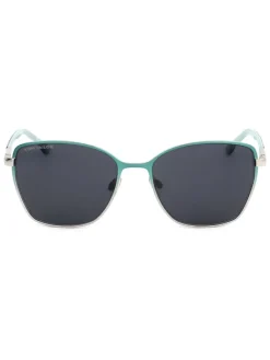 Dameszonnebril turquoise/zwart