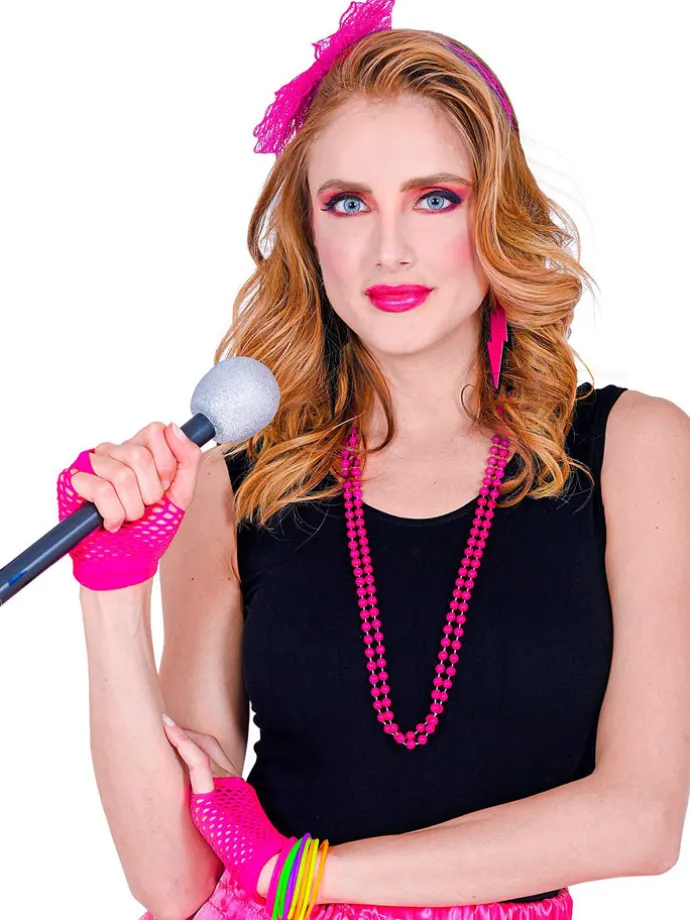 15-delige accessoiresset "Jaren 80" roze