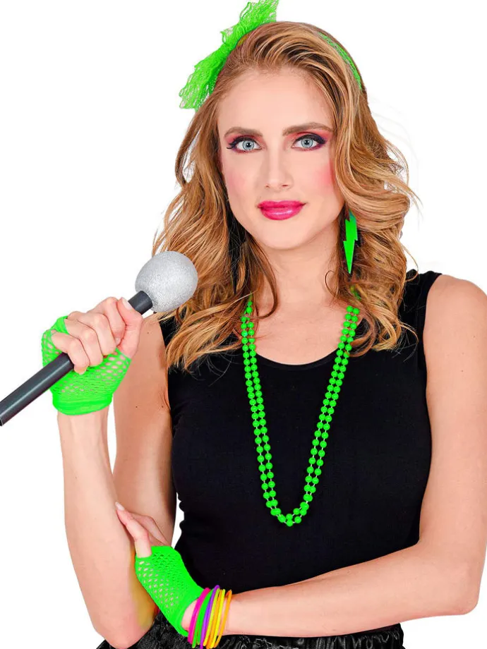15-delige accessoiresset "Jaren 80" groen