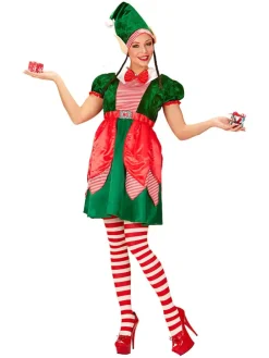 2-delige kostuum "Santa's Little Helper" rood/donkergroen