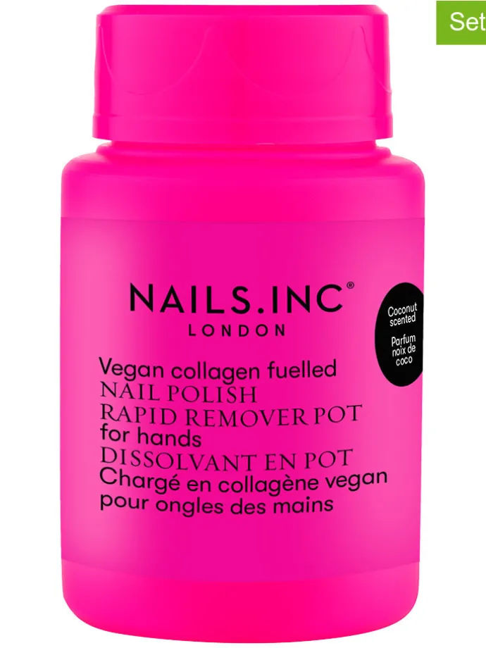 2-delige: nagellakremover "NPR Neon Pink Collagen", elk 50 ml