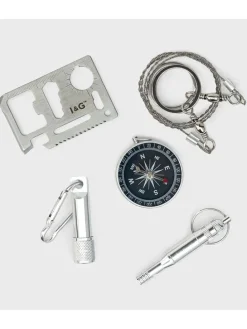 6-delige noodpakketset ''Apocalypse Kit'' zwart