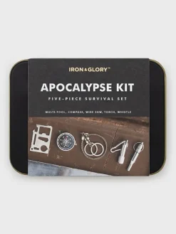 6-delige noodpakketset ''Apocalypse Kit'' zwart