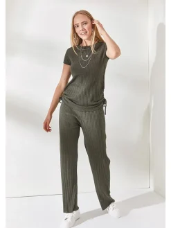 2-delige outfit kaki