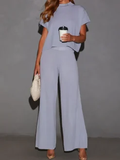 2-delige outfit lichblauw