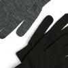 3-delige set: fingerhandschoenen zwart/grijs