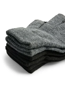 3-delige set: fingerhandschoenen zwart/grijs