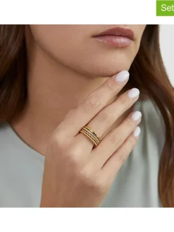 4-delige set: ringen met edelstenen