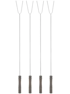4-delige set: roestvrijstalen worstspiesen - (L)67,5 cm