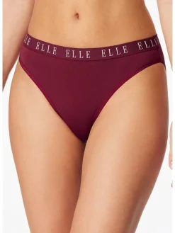 3-delige set: slips bordeaux/crème/groen