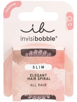 2-delige set: spiraal haarbandjes "Slim" lichtroze - 3 stuks