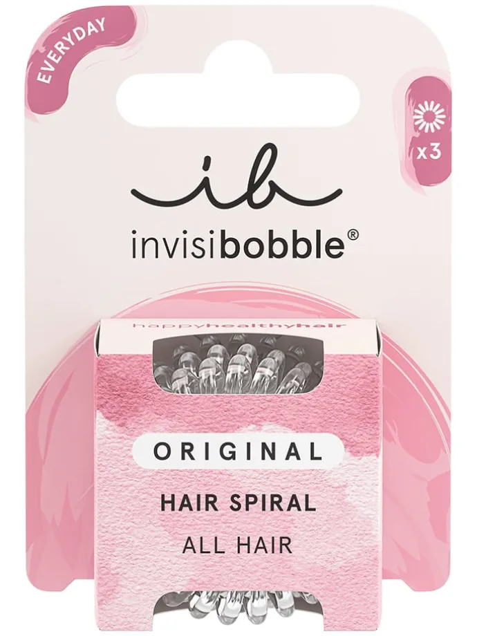 2-delige set: spiraal haarbandjes transparent - 3 stuks