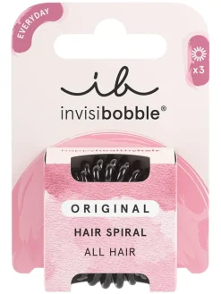 2-delige set: spiraal haarbandjes zwart - 3 stuks