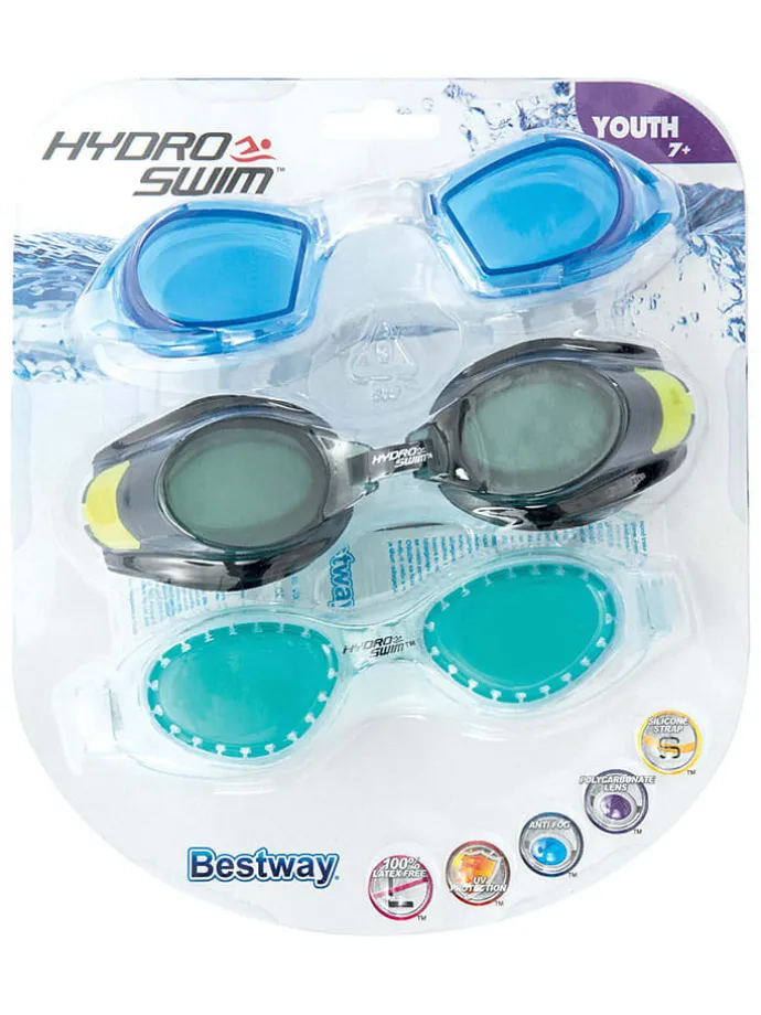 3-delige set: zwembrillen “Focus” meerkleurig (verrassingsproduct)