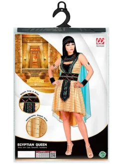 3-delig kostuum "Egyptische Koningin" beige/lichtblauw