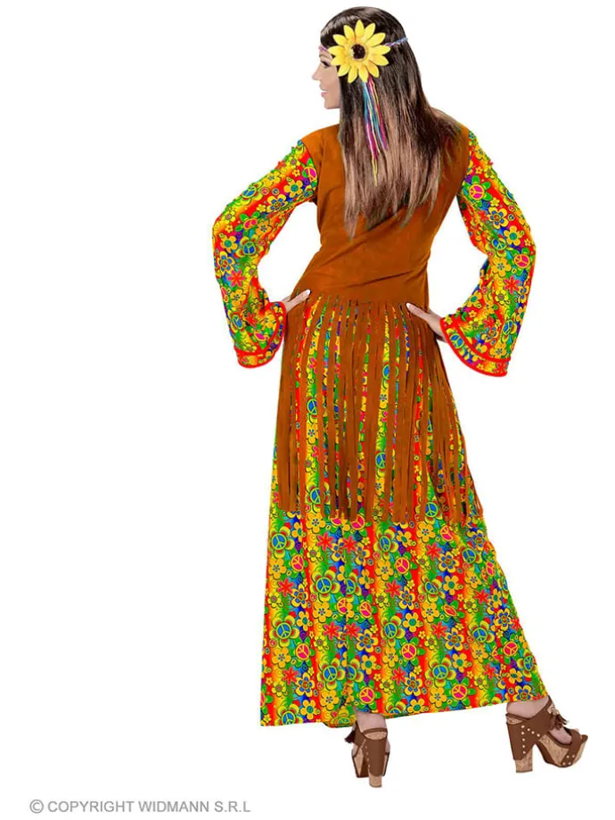 2-delig kostuum "Hippie" meerkleurig/lichtbruin