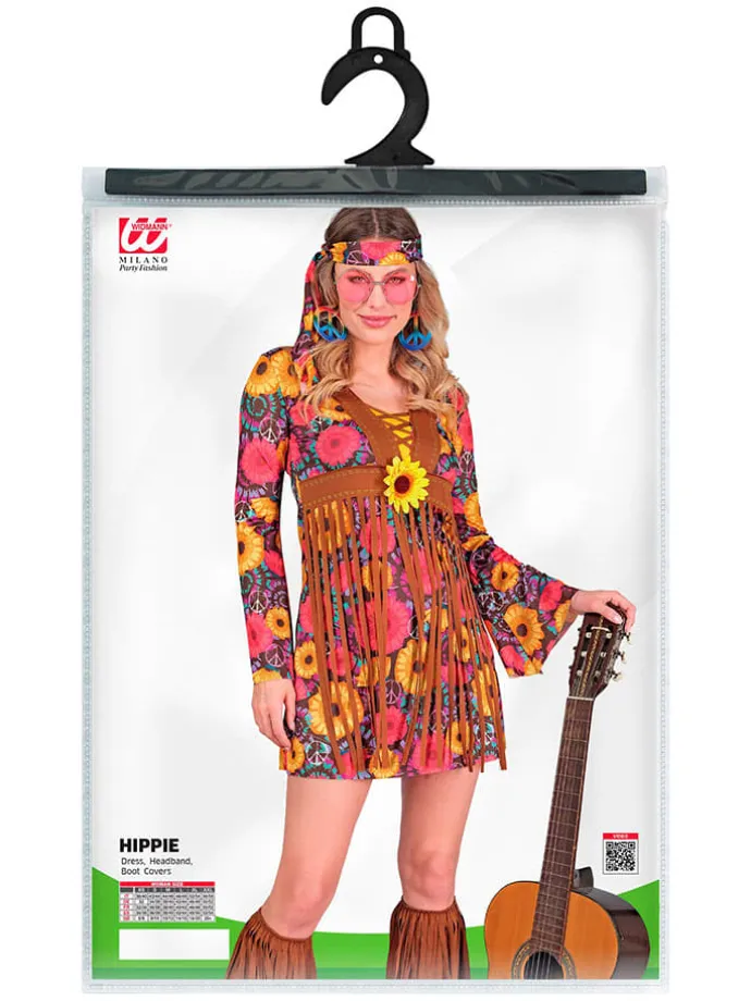3-delig kostuum "Hippie" meerkleurig