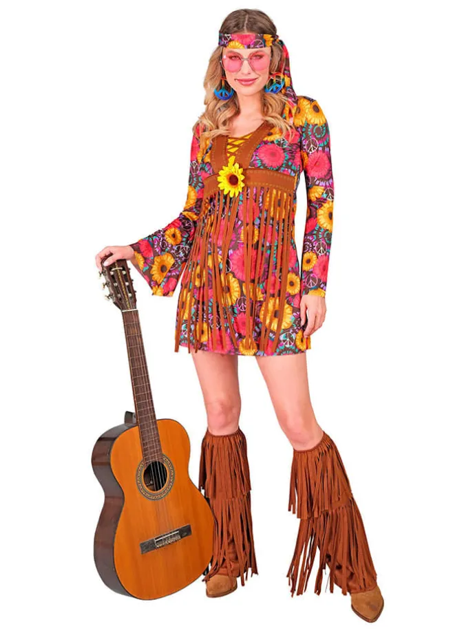 3-delig kostuum "Hippie" meerkleurig