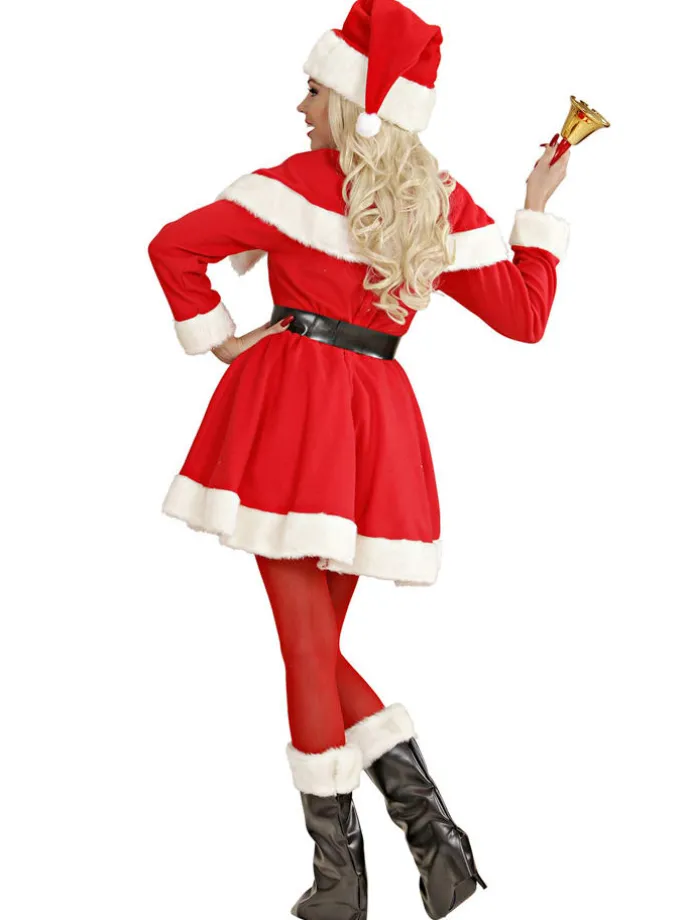 5-delig kostuum "Luxe Miss Santa" rood/wit