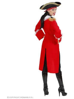 2-delig kostuum "Piratenkapitein" rood