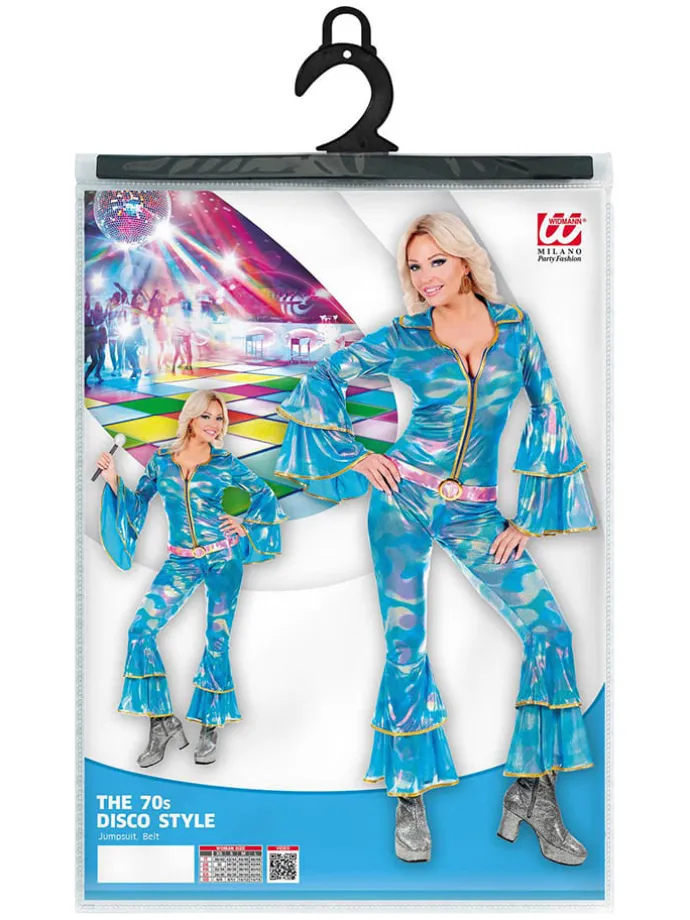 2-delig kostuum "70's" blauw
