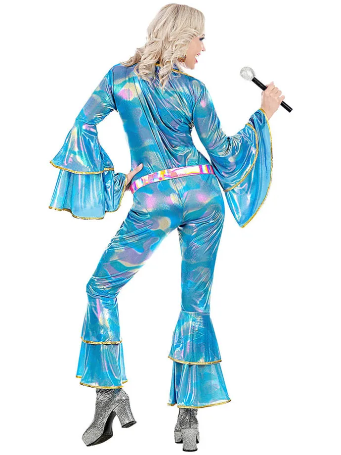 2-delig kostuum "70's" blauw