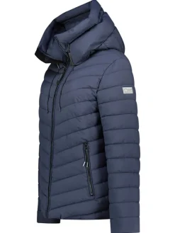 Doorgestikte jas "Amandine" donkerblauw