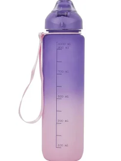 Drinkfles paars/turquoise/roze - 1 l (verrassingsproduct)