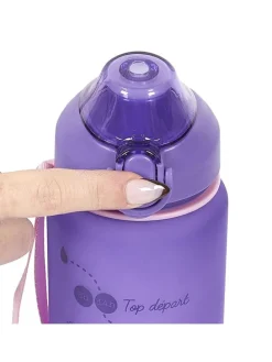 Drinkfles paars/turquoise/roze - 1 l (verrassingsproduct)