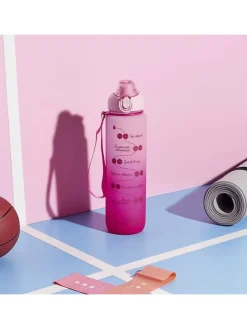 Drinkfles paars/turquoise/roze - 1 l (verrassingsproduct)